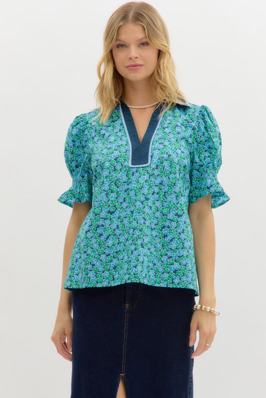 Floral Smocked Blouse