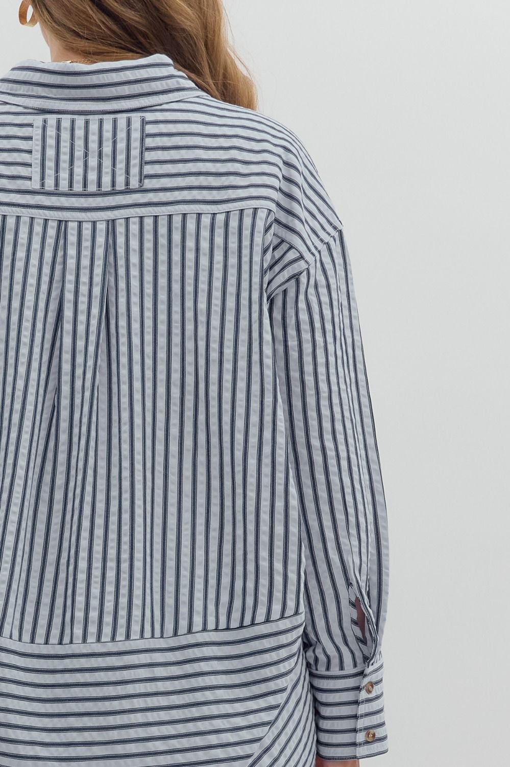 Stripe Textured Button Down