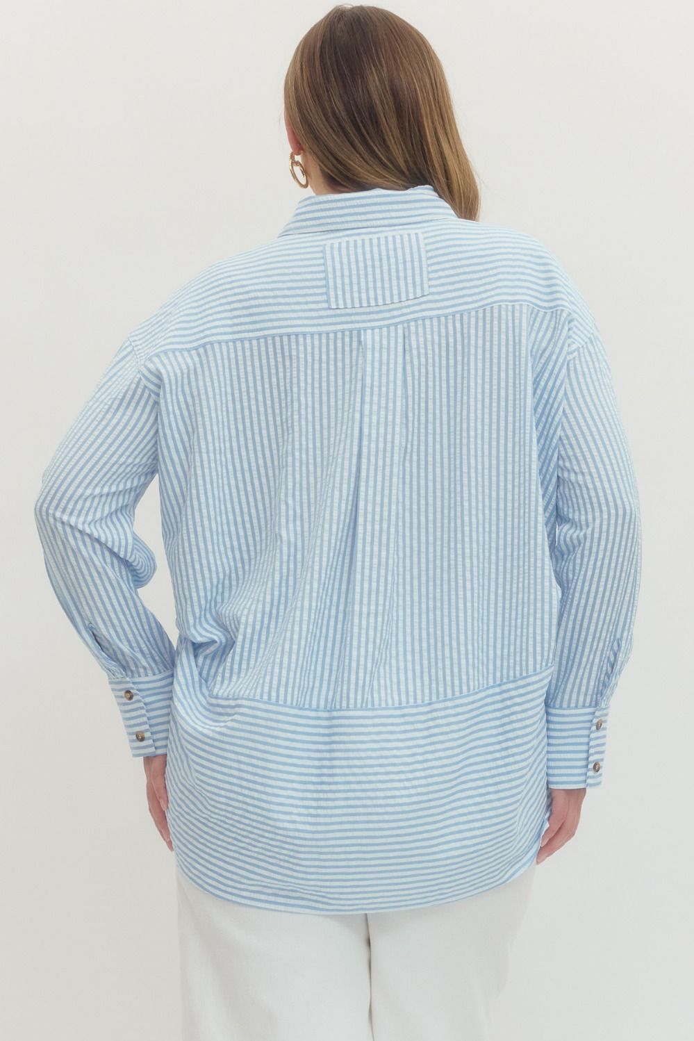 Seersucker Stripe Button Down