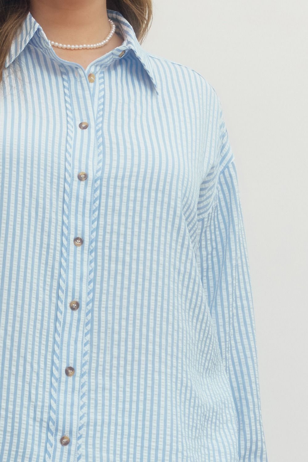 Seersucker Stripe Button Down