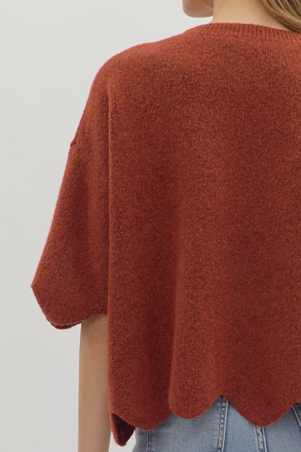 Scallop Hem Sweater