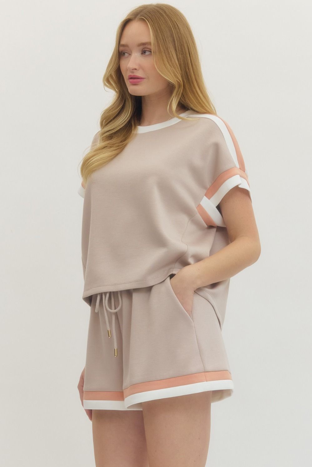 Stripe Contrast Pullover Top