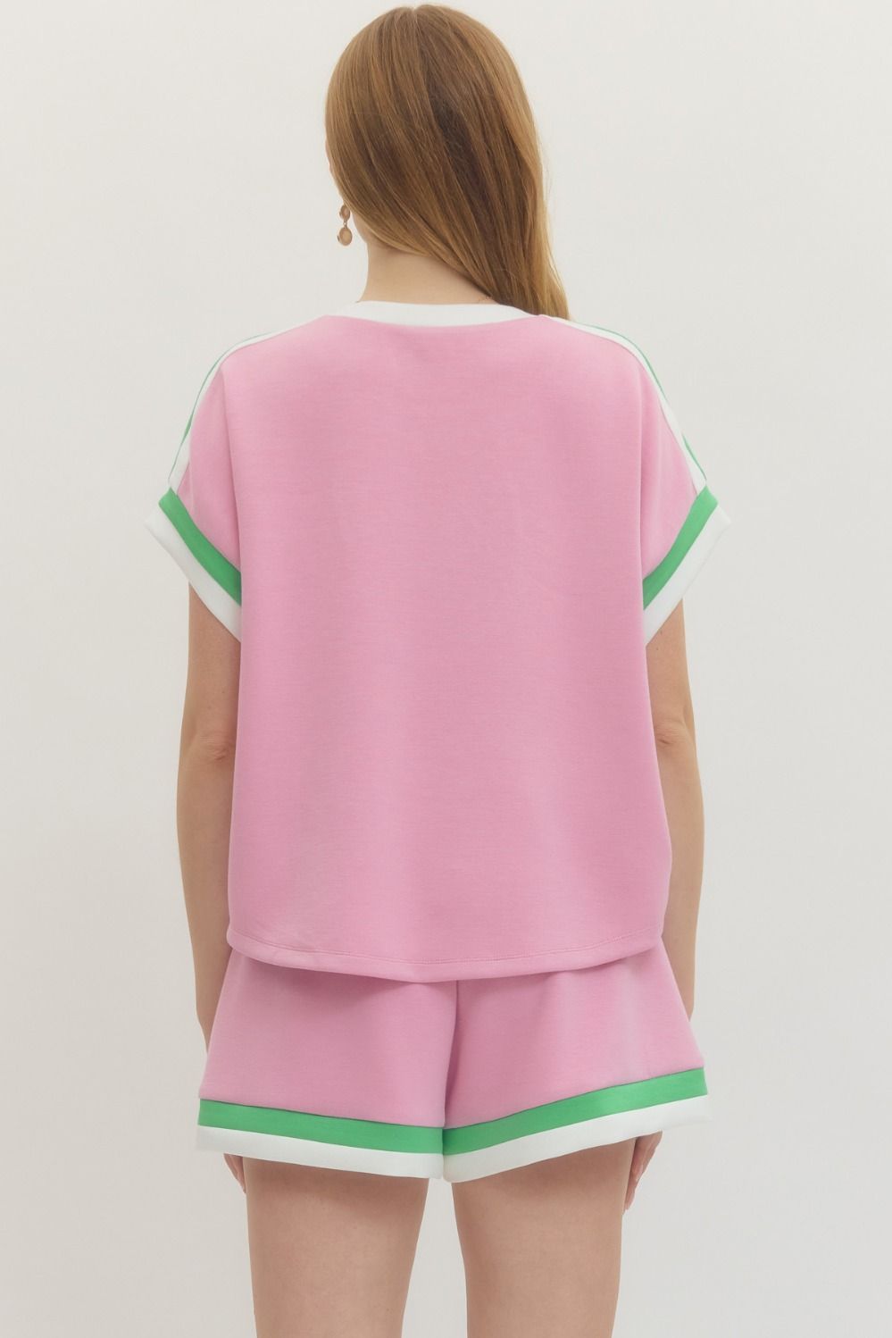 Stripe Contrast Pullover Top