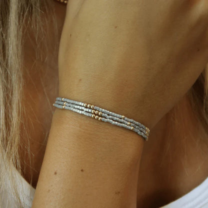 2mm Newport SILVER + Gold Filled Waterproof Bracelet