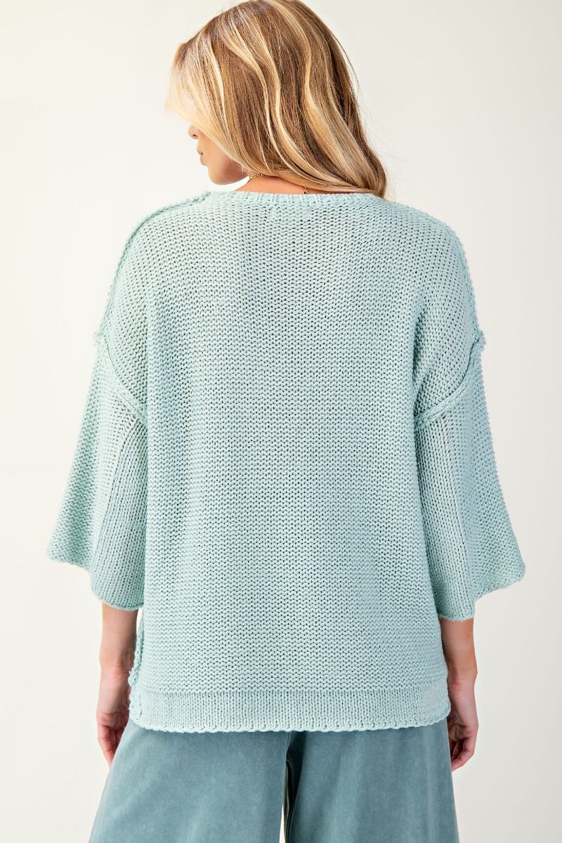 Half Sleeve Knit Sweater