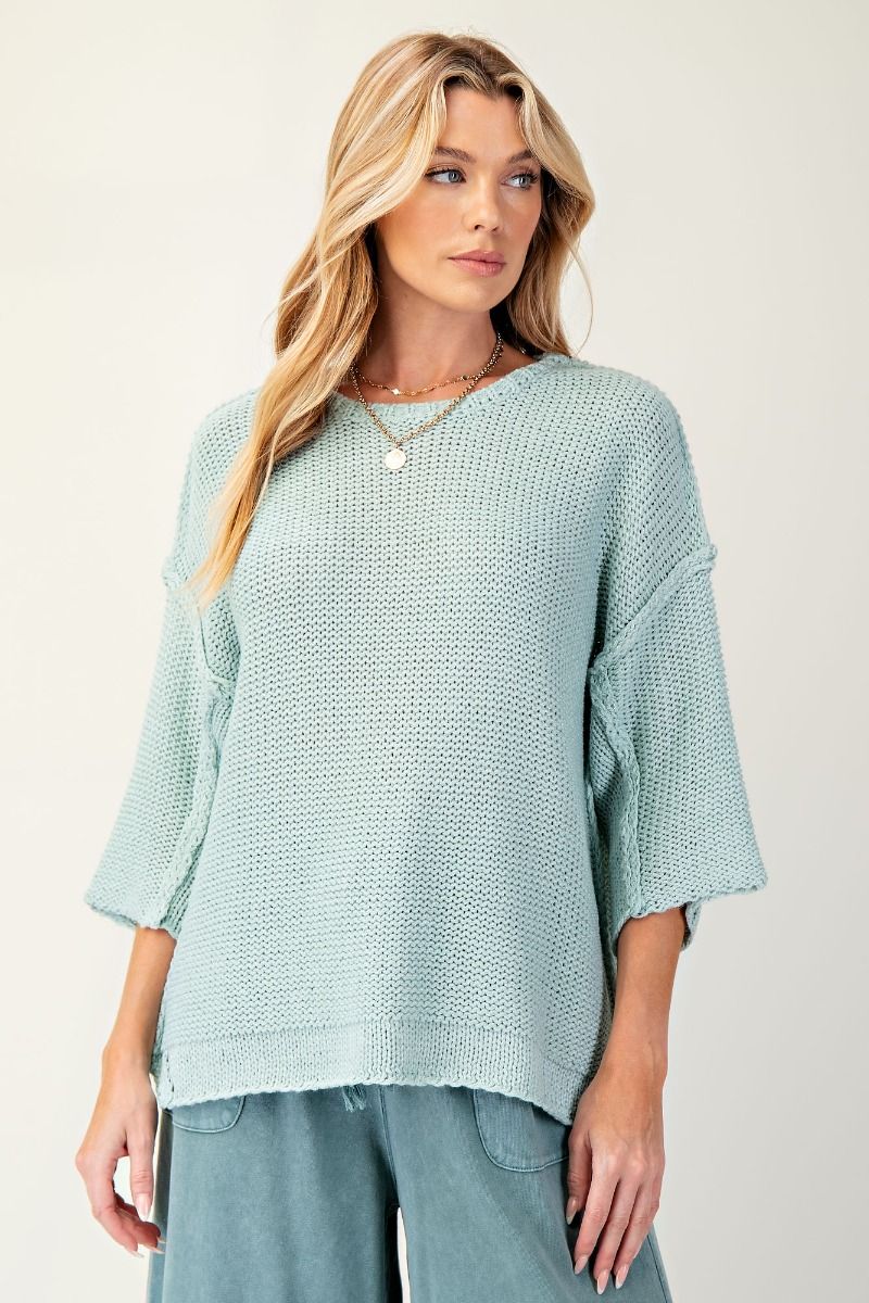 Half Sleeve Knit Sweater