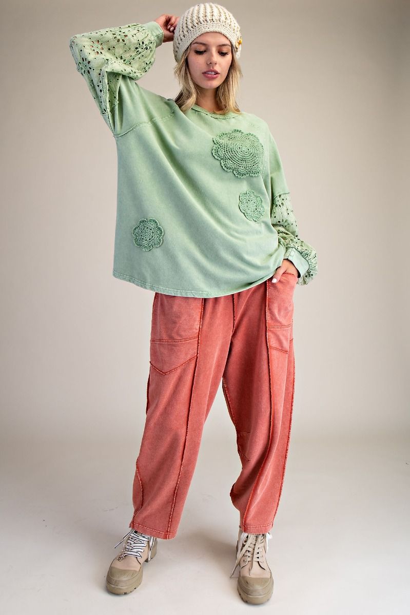 Eyelet Lace Pullover