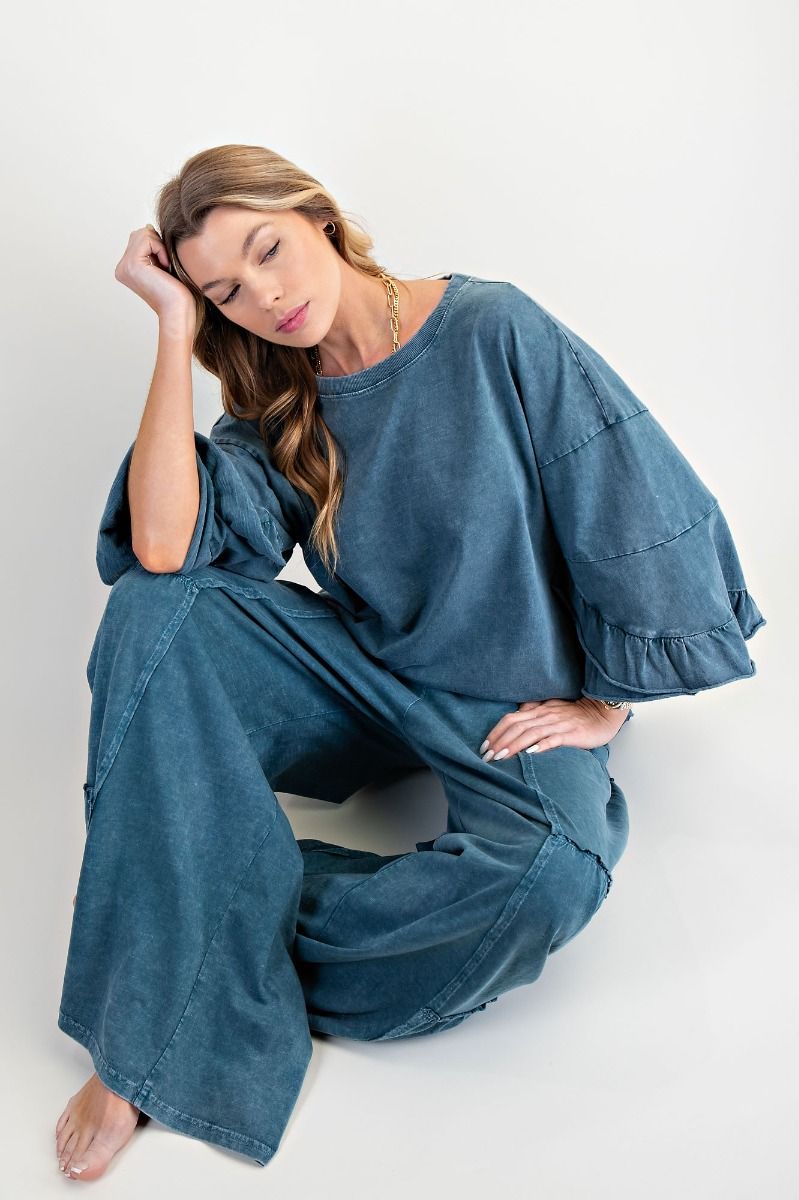 Wing Sleeve Washed Cotton Slub