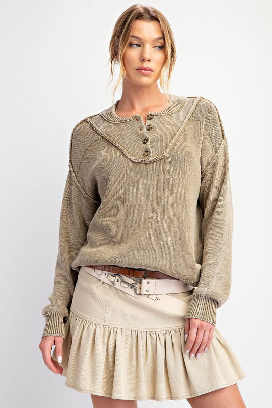 Washed Out Knit Sweater