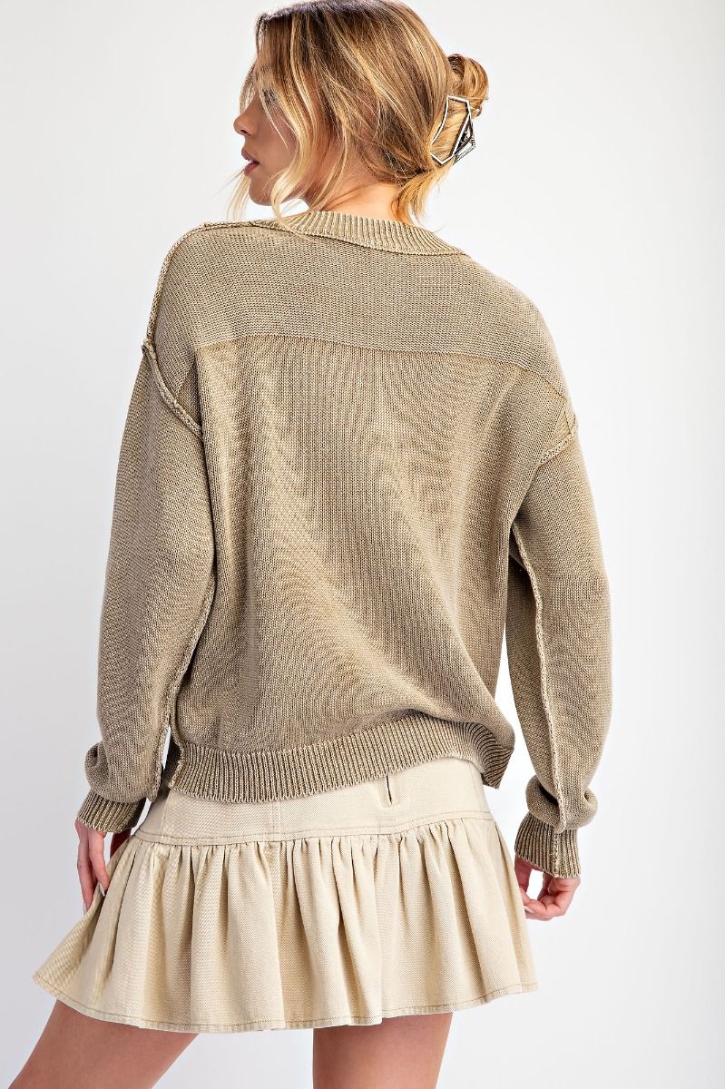 Washed Out Knit Sweater