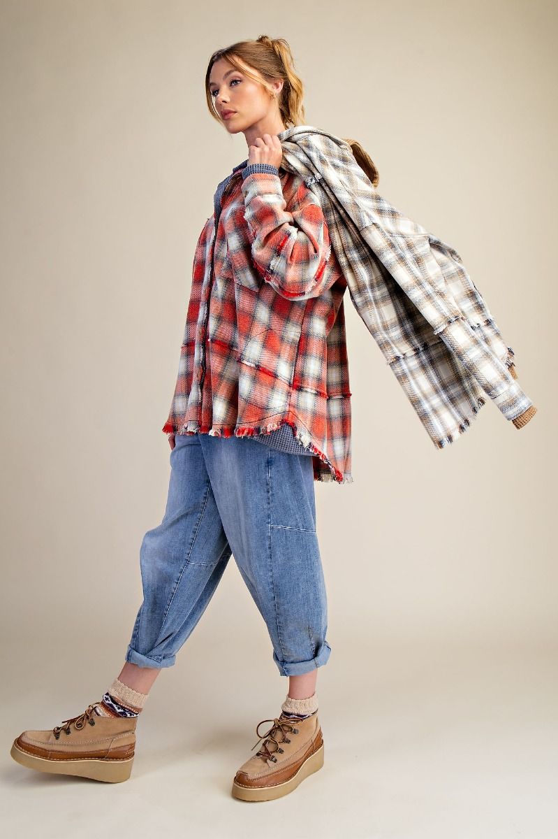 Plaid Washed Shacket