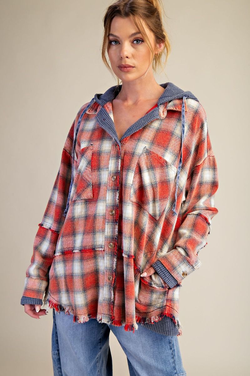 Plaid Washed Shacket