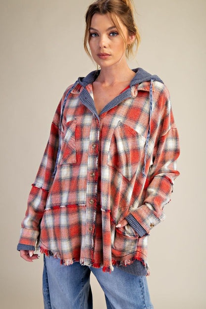 Plaid Washed Shacket