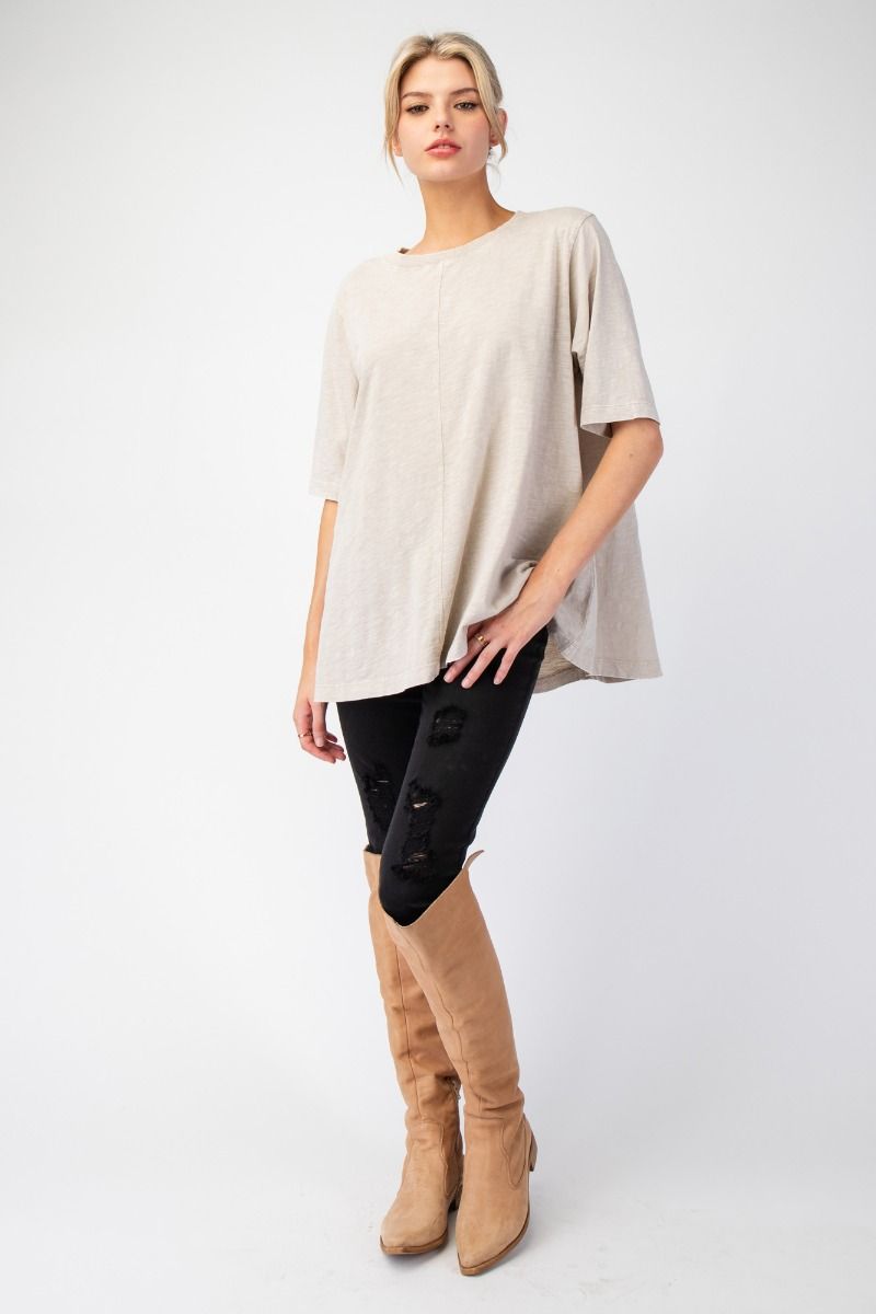 Middle Seam Cotton Top