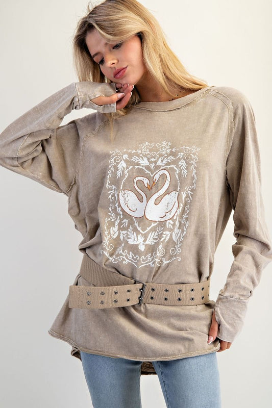 Swan Cotton Slub Long Sleeve