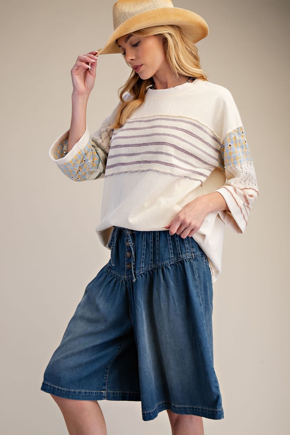 Pastel Plaid Top