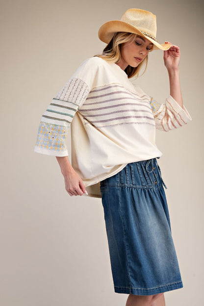 Pastel Plaid Top