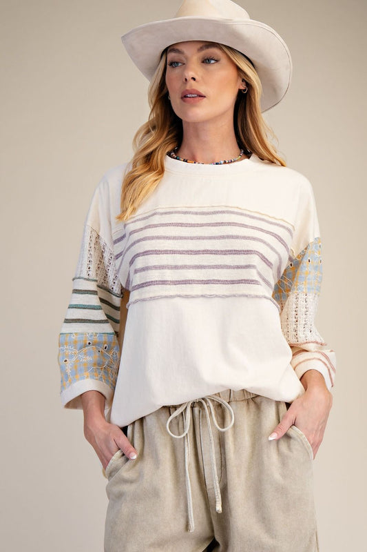 Pastel Plaid Top