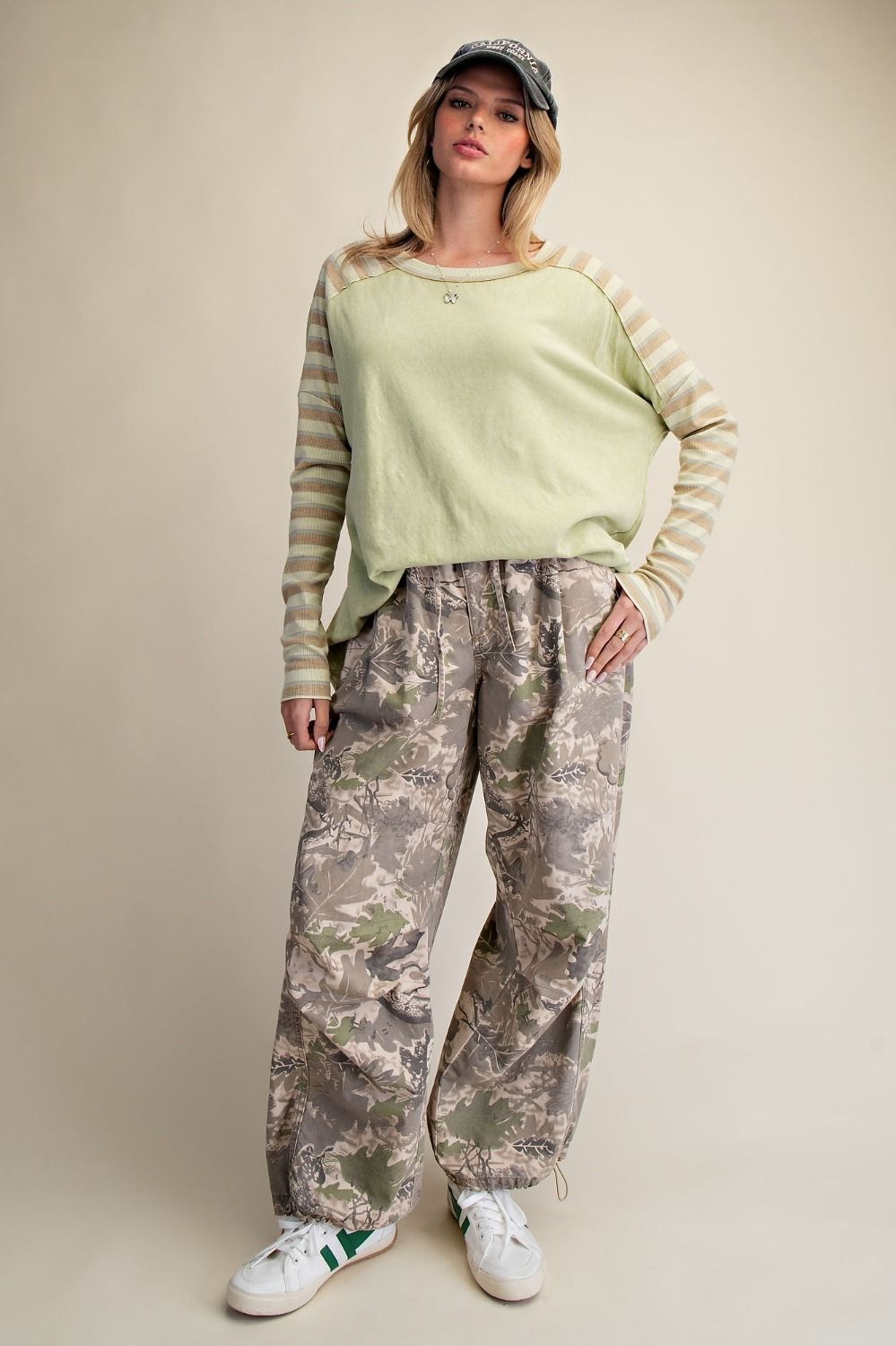 Stripe Boat Neck Top