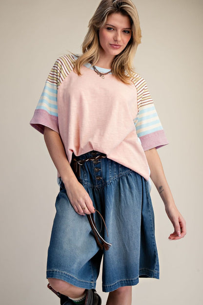 Stripe Washed Cotton Top