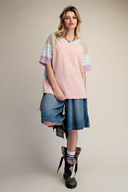 Stripe Washed Cotton Top