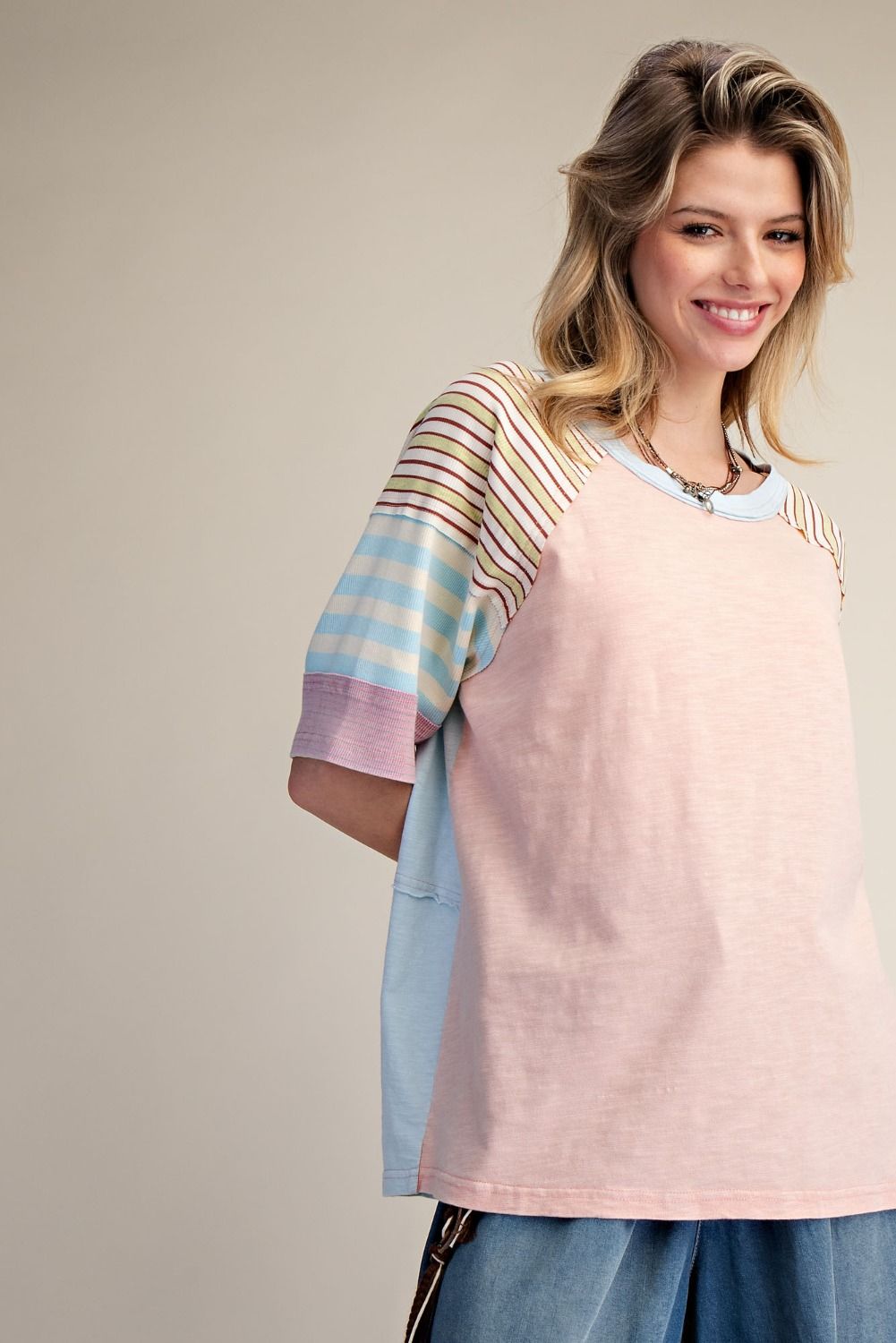 Stripe Washed Cotton Top