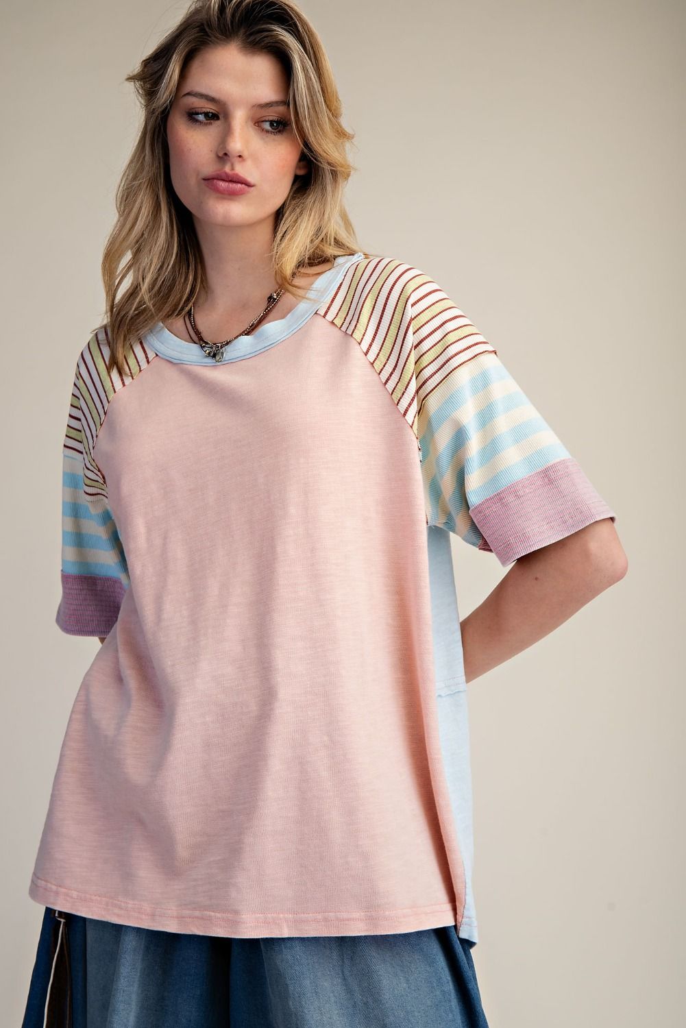 Stripe Washed Cotton Top
