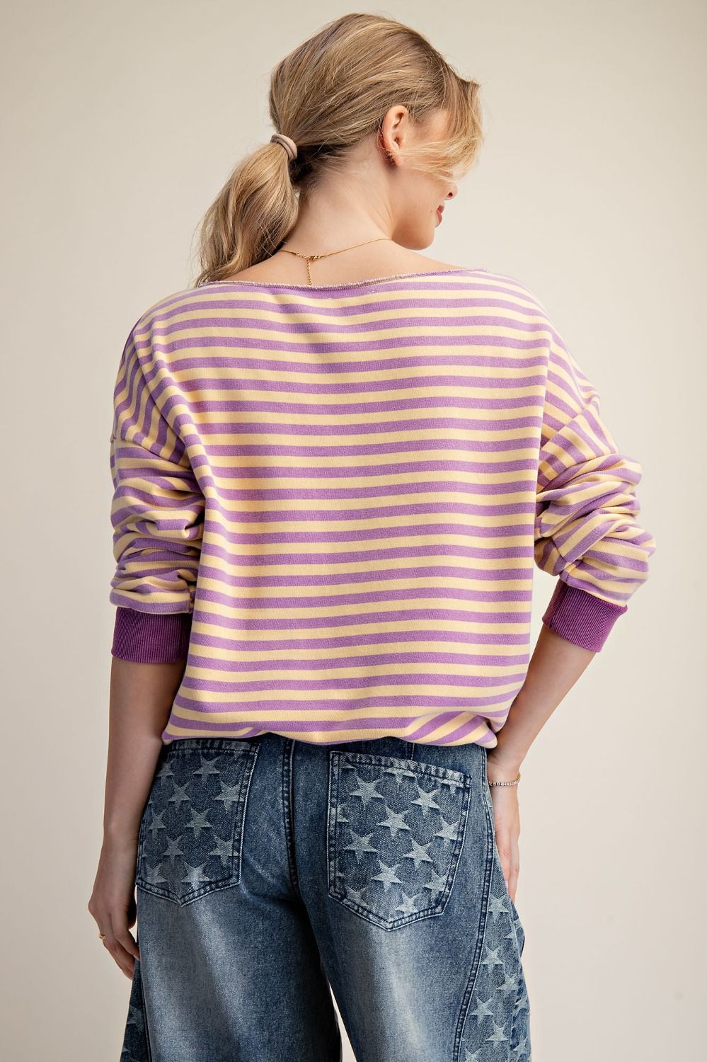 Boatneck Stripe Top