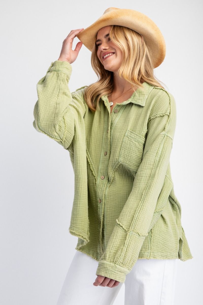 Washed Cotton Gauze Tunic