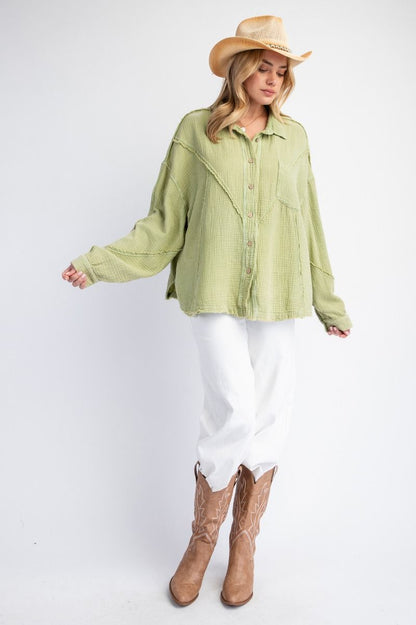 Washed Cotton Gauze Tunic