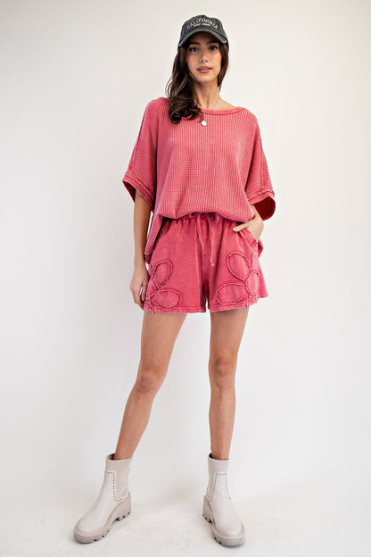 Thermal Knit Oversized Top