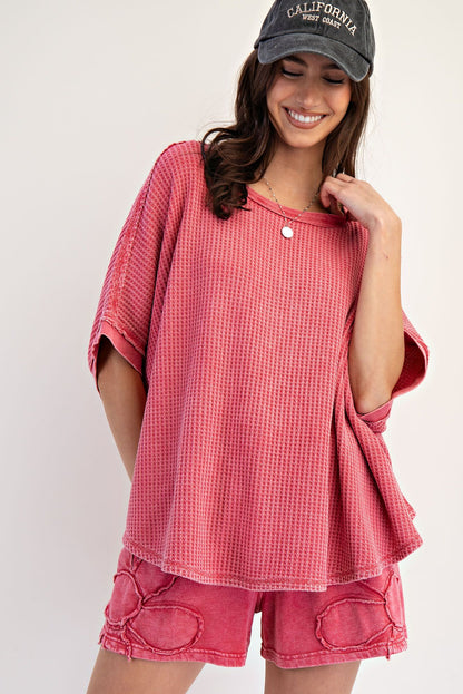 Thermal Knit Oversized Top