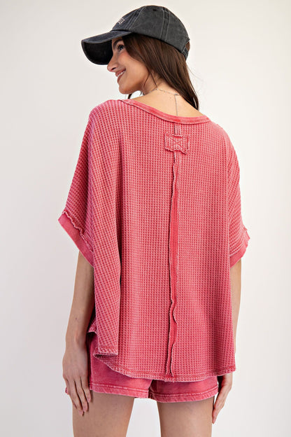 Thermal Knit Oversized Top