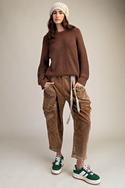 Wide Ribbed Knit Sweater