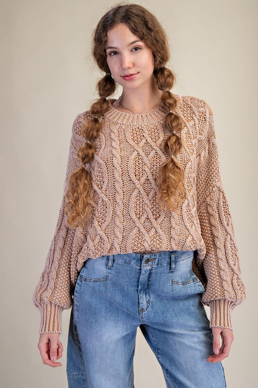 Cable Knit Oversized Sweater