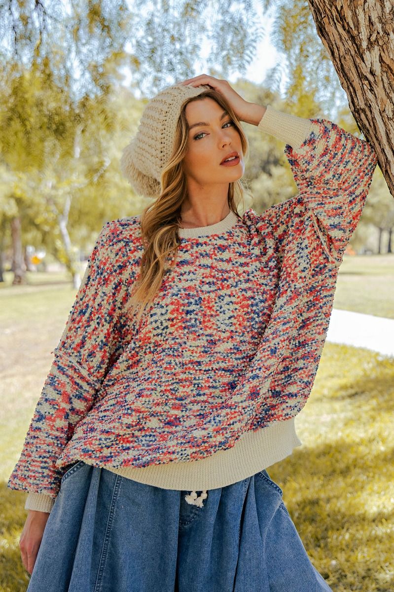 Popcorn Thread Sweater