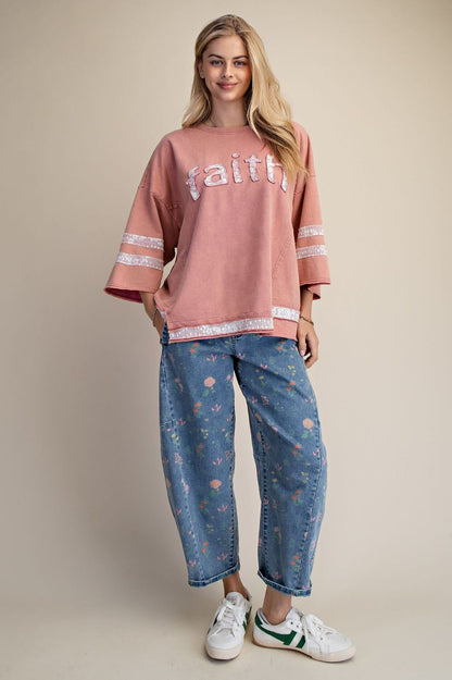 Faith Patch Terry Pullover