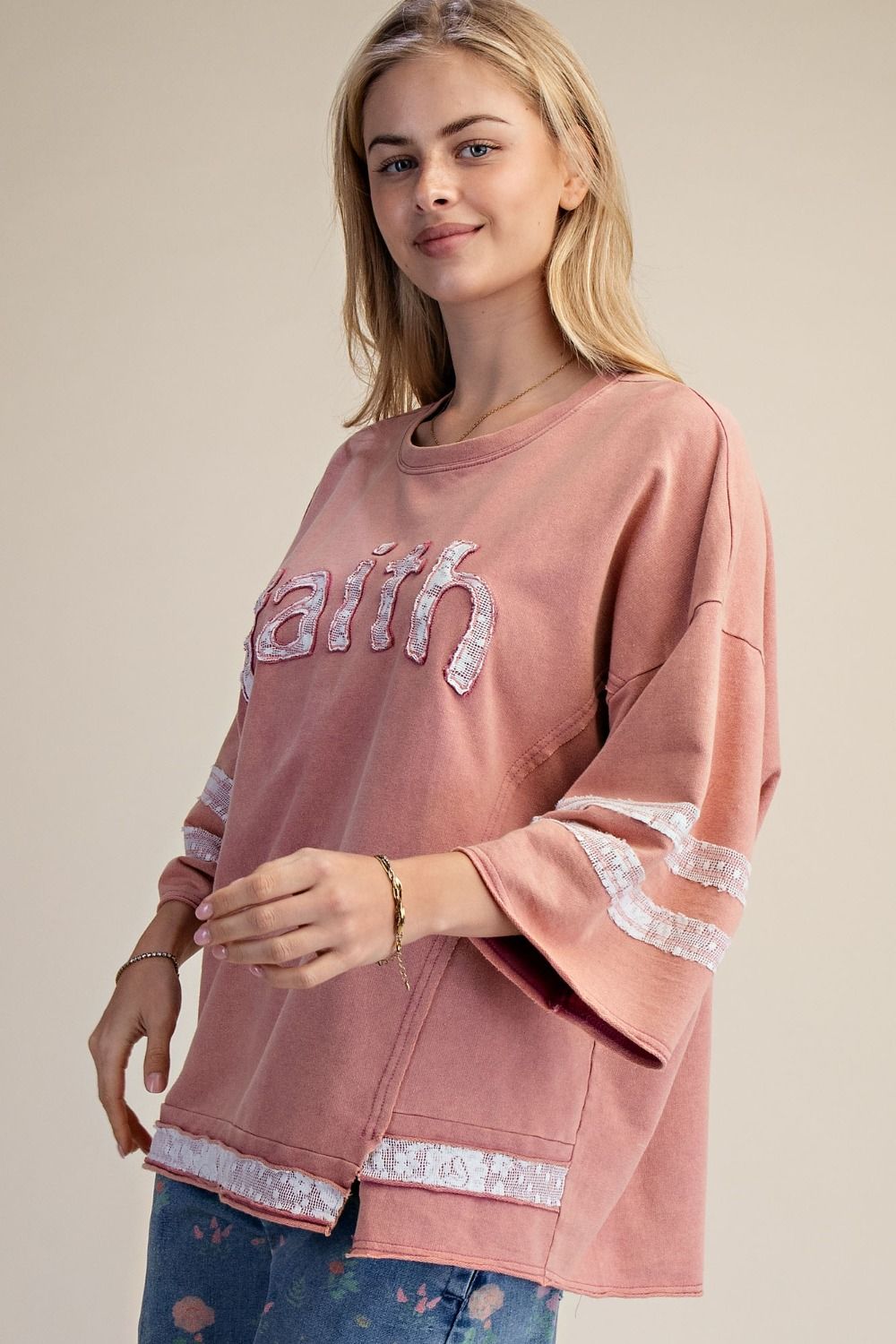 Faith Patch Terry Pullover