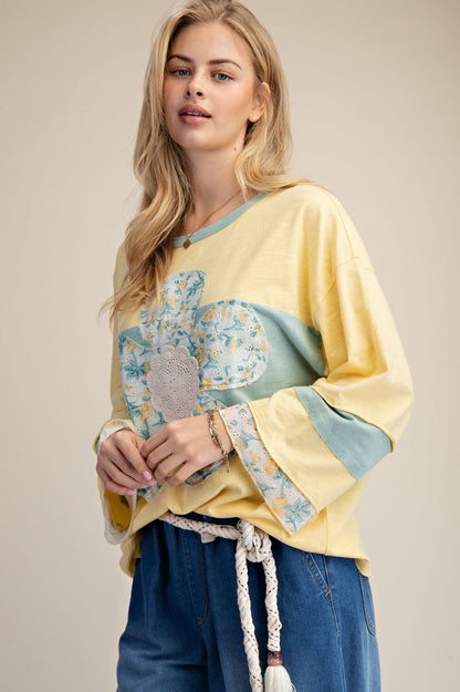 Daisy Patch Cotton Top