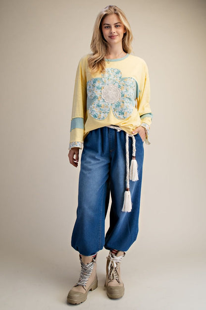 Daisy Patch Cotton Top