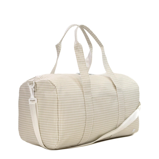 Weekender Duffel Bag in Gingham Pearl Grey