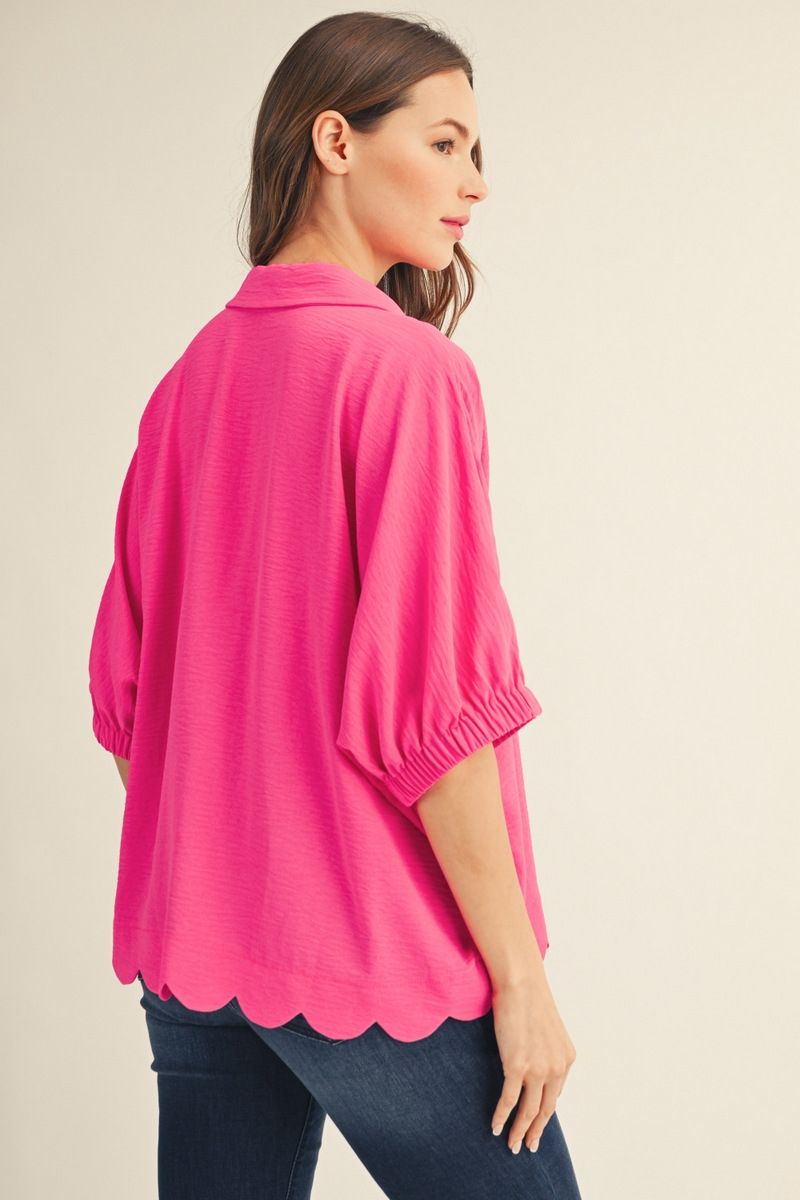 Dolman Scallop Top