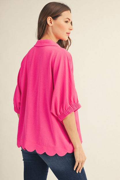 Dolman Scallop Top