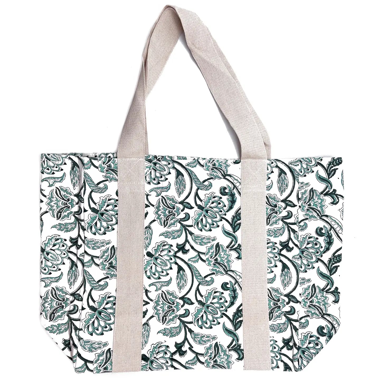 Teal Oasis Handcrafted Canvas Bag