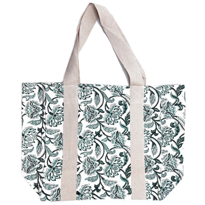 Teal Oasis Handcrafted Canvas Bag