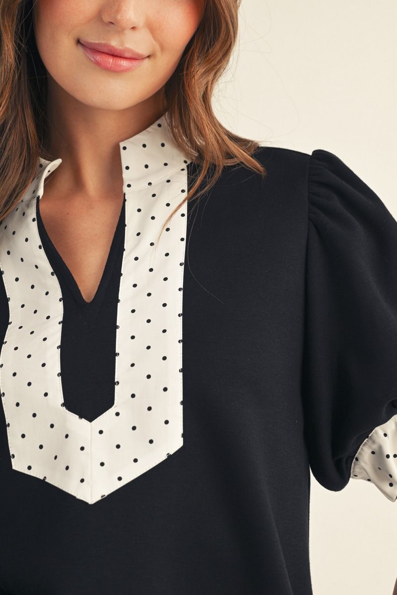 Contrast Stripe Top
