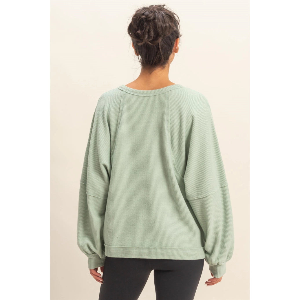 Waffle Long Sleeve Top