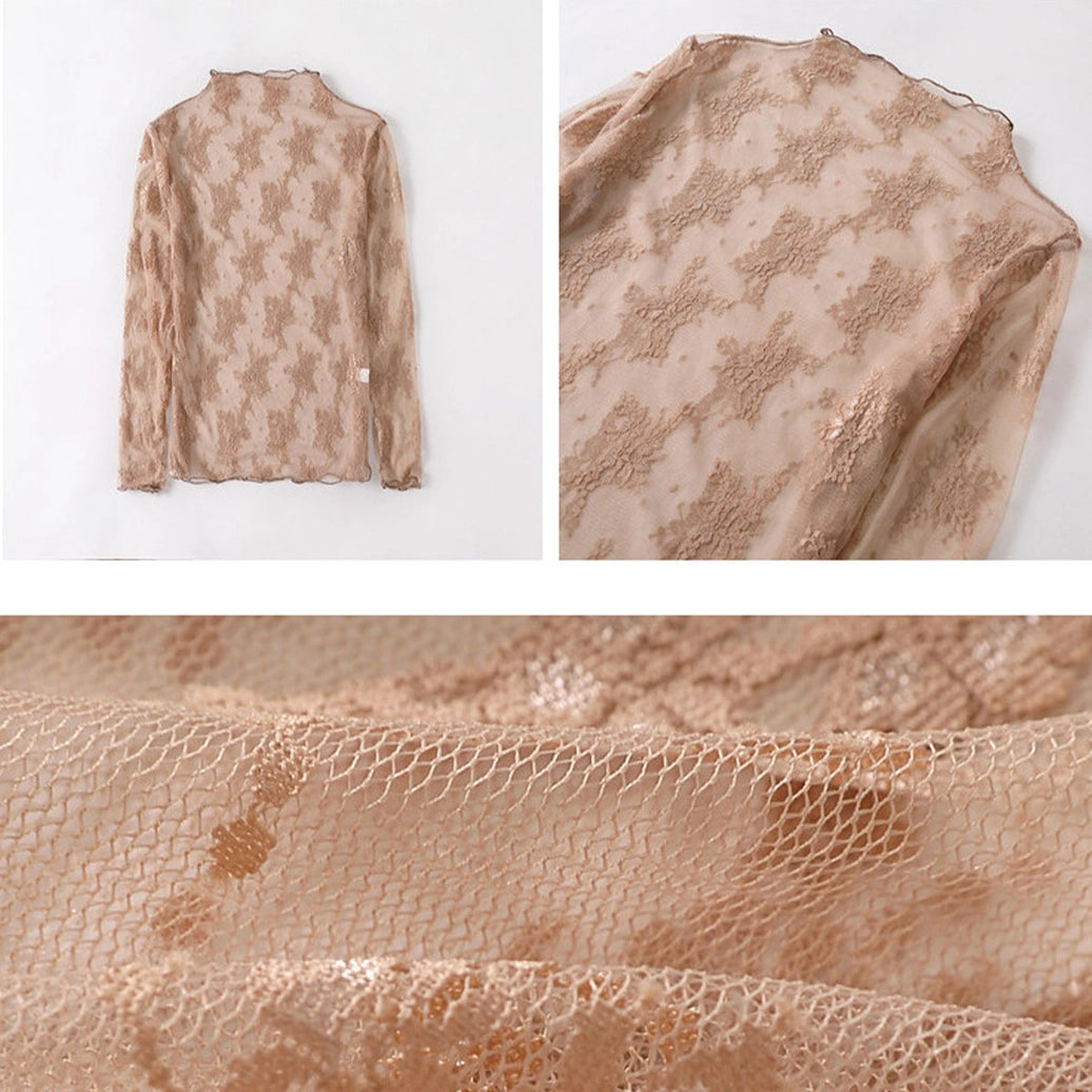 Lace Mesh Long Sleeve