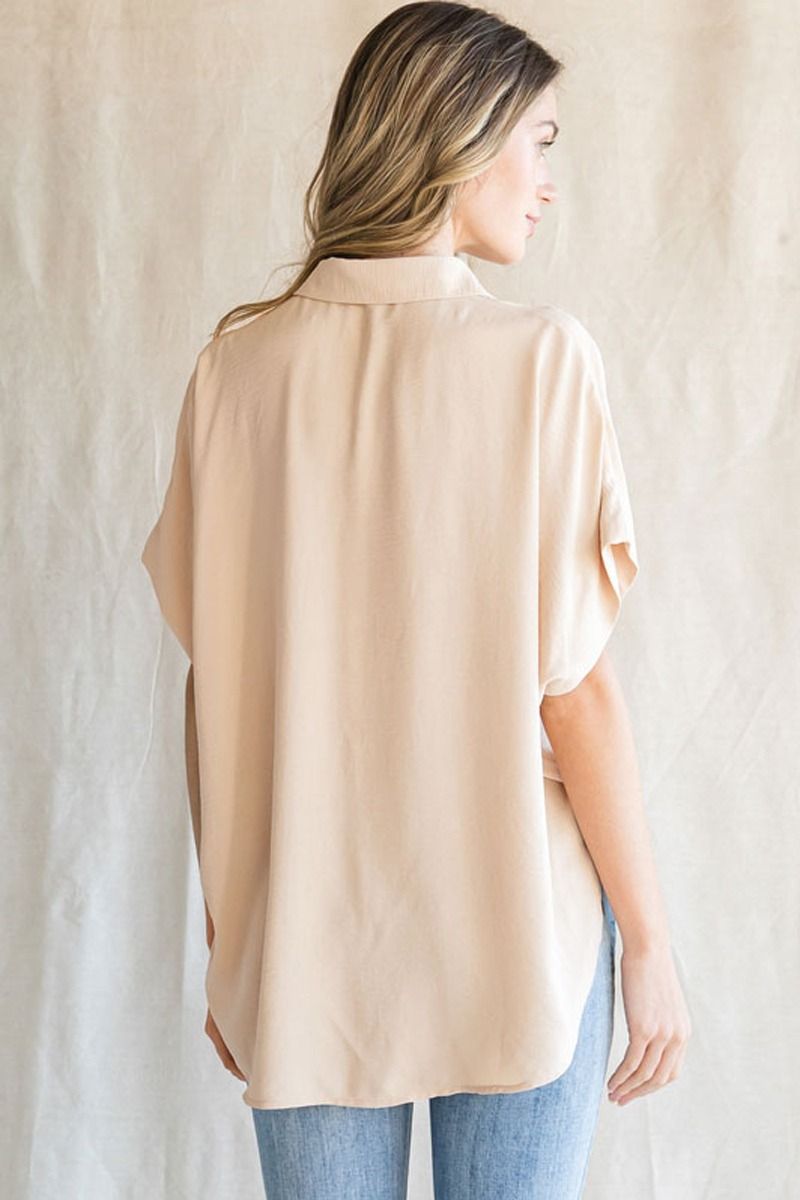 Plus Dolman Short Sleeve Blouse