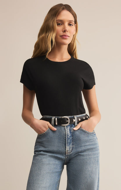 Modern Slub Tee in Black